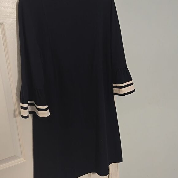 Duffield lane Blue Sheath Dress with Bell Sleeves - Picture 7 of 7